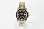 Clean Factory Rolex Submariner 3135 Black Face Watch